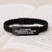 Funny School Psychologist Gifts, Interlaced Leather Bracelet for Men, Women, Friends, Coworkers, Family - 'I Speak Fluently In genius.' - Christmas Unique Gifts from Friends, Coworkers, Family - Image 3