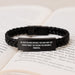 Inspirational Principal Gifts for Men from Mom, Interlaced Leather Bracelet with 'No Matter How Difficult The Days May Get. Never Forget The Reason You Became A Principal.', Mother's Day Unique Gifts - Image 3