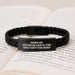 Funny Sister-in-law Gifts from Men, Sister-in-law Unique Leather Interlaced Leather Bracelet, Being My Sister-in-law Is The Only Gift You Need - Image 3