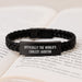 Auditor Gifts Unique Father's Day Interlaced Leather Bracelet for Men 'Officially The World's Coolest Auditor' - Image 3
