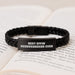 Funny Gift for Best Effin' Neurosurgeon Ever - Interlaced Leather Bracelet from Family - Image 3