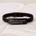 Funny Gifts from Men to Physician Assistant Dad Best Effin' Ever Interlaced Leather Bracelet - Image 3