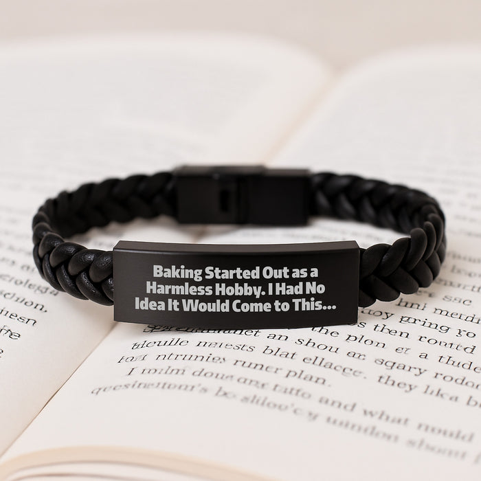 Funny Baking Quotes Interlaced Leather Bracelet Gifts from Men or Women for Baking Lovers Graduation Unique Gifts - Image 3