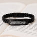 Embroidery Inspiration Gifts from Friends for Women Interlaced Leather Bracelet, Funny Quote, Stainless Steel Engraved, Graduation Unique Gifts - Image 3