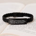 Paralegal Dad Gifts for Men, Unique Interlaced Leather Bracelet with Engraved Stainless Steel, Funny Quote - Gifts from Family to Son - Image 3