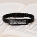 Funny School Bus Driver Gifts for Men from Dad - Interlaced Leather Bracelet, Graduation Unique - Image 3
