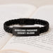 Funny Court Clerk Gifts from Friends, Interlaced Leather Bracelet for Court Clerk Men, 'Amazing F--king Court Clerk' Engraved Graduation Unique Gifts - Image 3