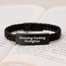 Funny Firefighter Gifts for Men from Friends, Amazing Firefighter Firefighter Interlaced Leather Bracelet for Graduation Unique Gifts - Image 3