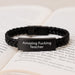 Funny Teacher Quotes Interlaced Leather Bracelet Gifts from Men to Teacher for Graduation Unique Presents - Image 3