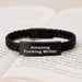 Funny Writer Gifts Interlaced Leather Bracelet for Men - Great Graduation Unique Gifts from Friends - Image 3