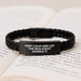 Funny Biologist Gifts for Men - Keep Calm Let Biologist Handle It Interlaced Leather Bracelet for Graduate Biologist - Image 3