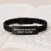 World's Greatest Court Clerk Interlaced Leather Bracelet, Funny Quote Gifts from Men to Court Clerk for Birthday Unique Gifts - Image 3