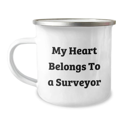 Funny Surveyor Gifts From Friends - My Heart Belongs To A Surveyor Birthday Unique Gifts For Surveyor Men - Image 1