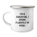 Funny Surveyor Gifts for Men - 'I Speak Fluently In genius.' Camping Mug, Christmas Unique Gifts from Friends to Surveyor Enthusiasts - Image 1