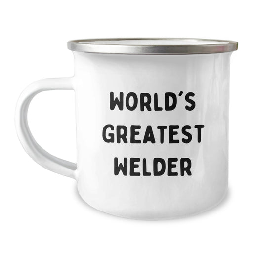 Welder Gifts for Him, Funny World's Greatest Welder Camping Mug, 12 oz Stainless Steel with Enamel Finish, Birthday Unique Gifts from Friends, Coworkers, Family - Image 1