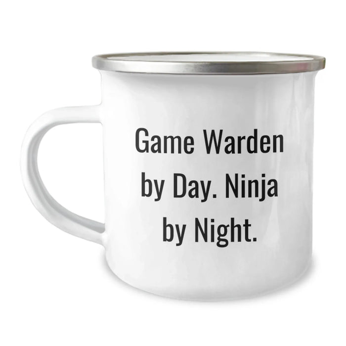 Game Warden Ninja Gifts from Family - Birthday Unique Mugs for Men - 'Game Warden By Day. Ninja By Night.' - Image 1