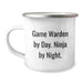 Game Warden Ninja Gifts from Family - Birthday Unique Mugs for Men - 'Game Warden By Day. Ninja By Night.' - Image 1