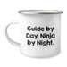 Christmas Guide Gifts for Men by Day, Ninja by Night - Funny Camping Mug - Image 1