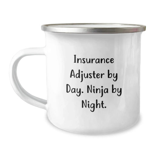 Funny Insurance Adjuster Gifts for Men - Insurance Adjuster By Day. Ninja By Night. - Christmas Unique Mugs for Camping Enthusiasts - Image 1