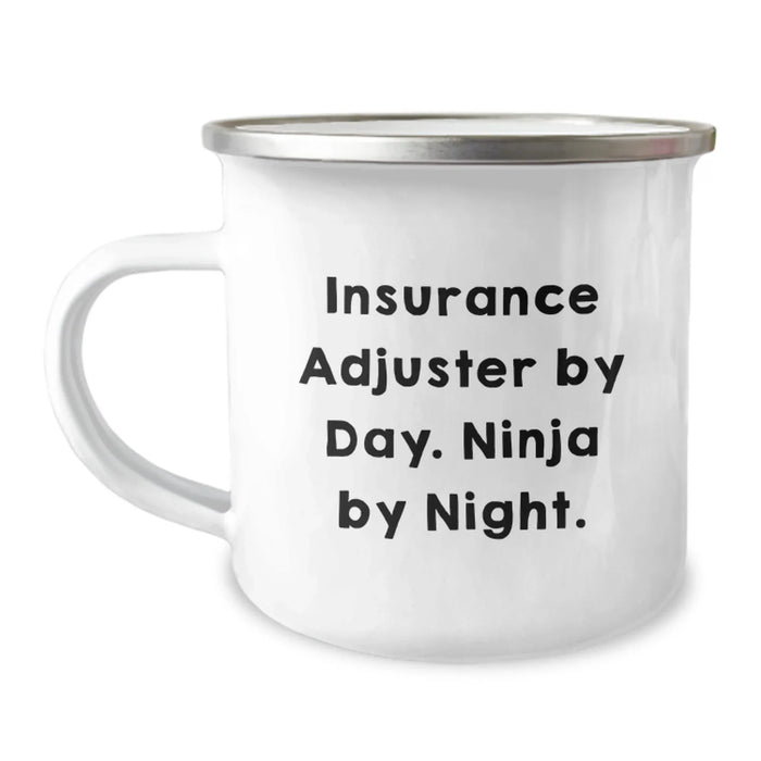 Funny Insurance Adjuster Gifts for Men - Insurance Adjuster By Day. Ninja By Night. Christmas Unique Gift for Coworkers, Friends, Family - Camping Mug for Coffee Lovers - Image 1