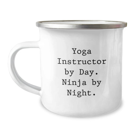 Yoga Instructor Gifts for Men, Funny 'Yoga Instructor By Day, Ninja By Night' Camping Mug for Christmas Unique Gifts from Family - Image 1