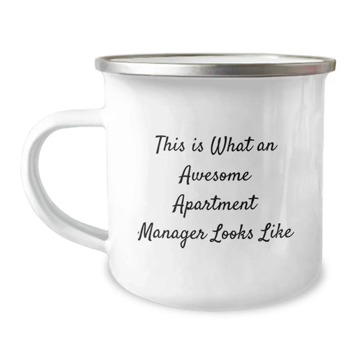 Funny Camping Mug Gifts for Apartment Manager, This Is What An Awesome Apartment Manager Looks Like, Birthday Unique Gifts from Friends - Image 1