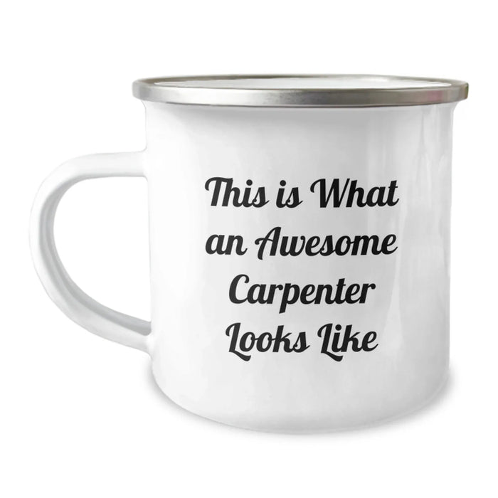 Funny Carpenter Birthday Unique Gifts from Friends and Family, This Is What An Awesome Carpenter Looks Like, Camping Mug for Men and Women, Unique Birthday Unique Gifts for Carpenter - Image 1