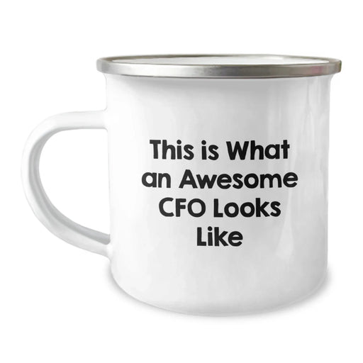 Funny CFO Gifts, Birthday Unique Presents for Men Women Friends Coworkers - This Is What An Awesome Cfo Looks Like Camping Mug - Image 1