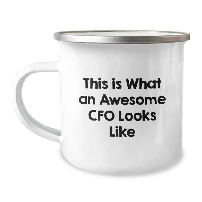 Funny CFO Gifts, Birthday Unique Presents for Men Women Friends Coworkers - This Is What An Awesome Cfo Looks Like Camping Mug - Image 1