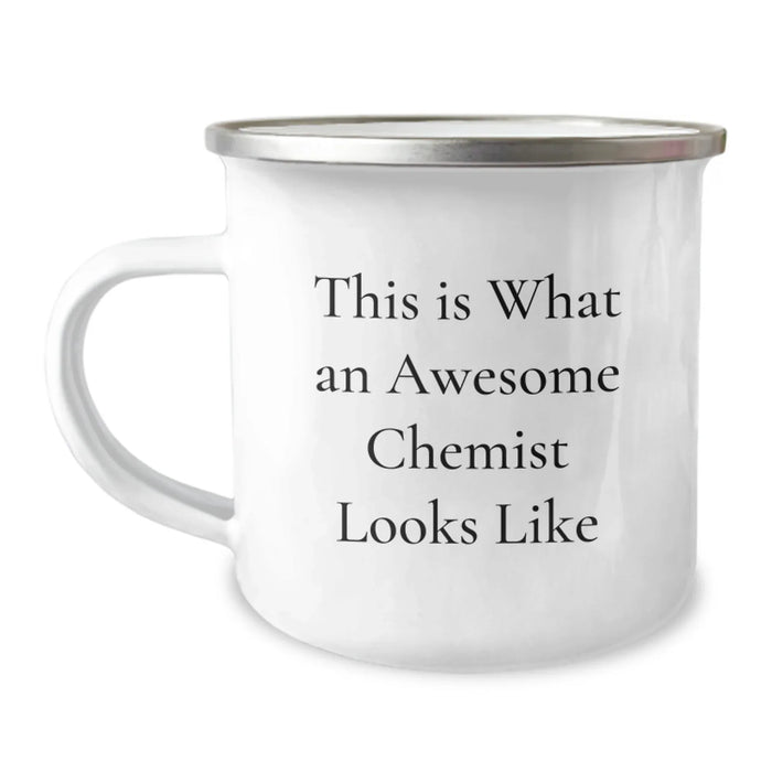 Gifts from Friends to Family Chemists Funny Birthday Camping Mug This 'Is What An Awesome Chemist Looks Like' - Image 1