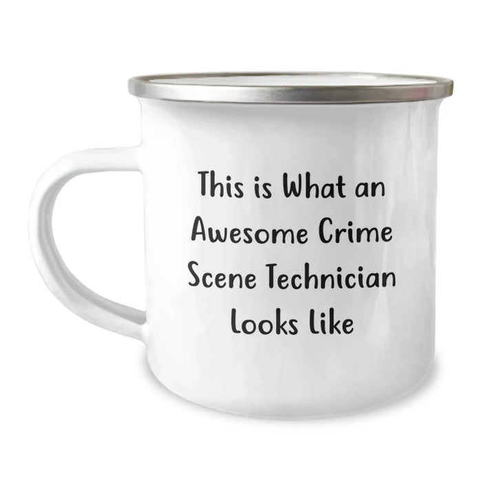 Funny Crime Scene Technician Gifts for Men from Family - 'This Is What An Awesome Crime Scene Technician Looks Like' Birthday Unique Mugs - Image 1