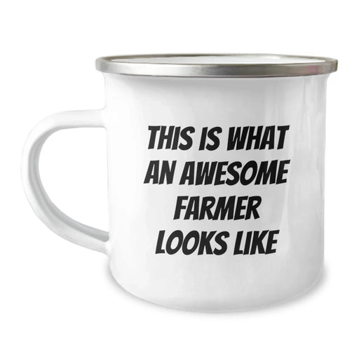Farmer Gifts from Friends Unique Camping Mug This Is What An Awesome Farmer Looks Like Birthday - Image 1