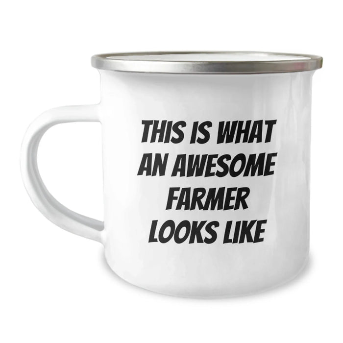 Farmer Gifts from Friends Unique Camping Mug This Is What An Awesome Farmer Looks Like Birthday - Image 1