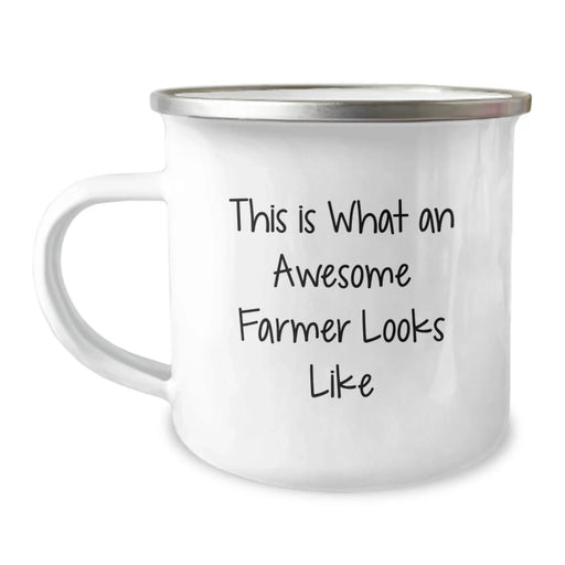 Gifts for Awesome Farmers, Funny Farmer Birthday Unique Gifts from Friends, Camping Mug with Inspirational Quote - Image 1