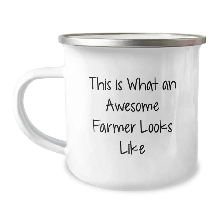 Gifts for Awesome Farmers, Funny Farmer Birthday Unique Gifts from Friends, Camping Mug with Inspirational Quote - Image 1