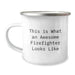 Funny Gifts from Family to Awesome Firefighter Men Birthday Unique Gifts, Funny Firefighter Camping Mug for Firefighter Birthday, Unique Birthday Unique Gifts for Firefighter Friends and Family - Image 1