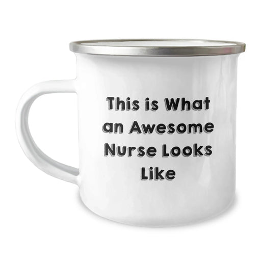 Funny Nurse Gifts for Her - This Is What An Awesome Nurse Looks Like - Cute Camping Mug for Nurses - Unique Christmas Unique Gifts from Friends and Family - Image 1
