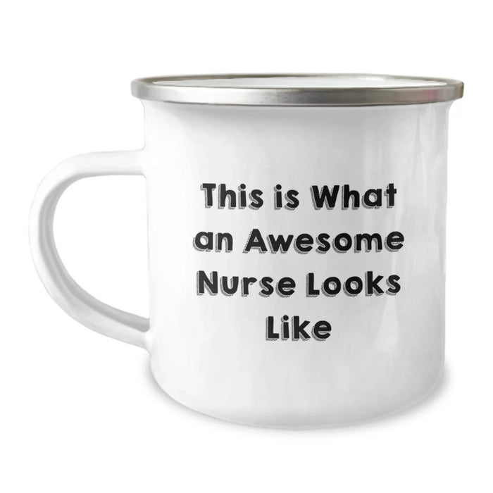 Funny Nurse Gifts for Her - This Is What An Awesome Nurse Looks Like - Cute Camping Mug for Nurses - Unique Christmas Unique Gifts from Friends and Family - Image 1