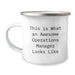 Funny Operations Manager Gifts for Men Christmas Unique Mug - This Is What An Awesome Operations Manager Looks Like, Camping Mug for Coworkers, Stainless Steel 12 oz - Image 1