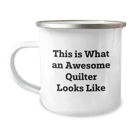 Funny Quilter Gifts from Friends, This Is What An Awesome Quilter Looks Like, Birthday Unique Gifts for Quilter, Men, Women, Friends - Image 1