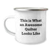 Funny Quilter Gifts from Friends, This Is What An Awesome Quilter Looks Like, Birthday Unique Gifts for Quilter, Men, Women, Friends - Image 1