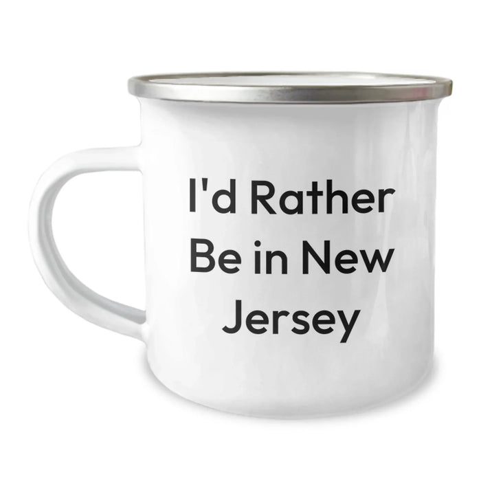 Funny New Jersey Camping Mug Gifts from Friends for New Jersey Lovers 'I'd Rather Be In New Jersey',
    Perfect Christmas Unique Gifts for Men Women in New Jersey - Image 1