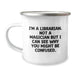 Funny Librarian Gifts from Friends to Librarian Camping Mug Perfect for Christmas Unique Presents - Image 1