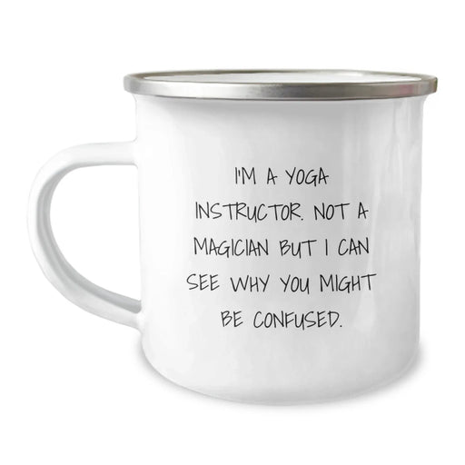 Funny Camping Mugs Gifts for Yoga Instructor Friends and Family Christmas Unique Presents from Men - Image 1