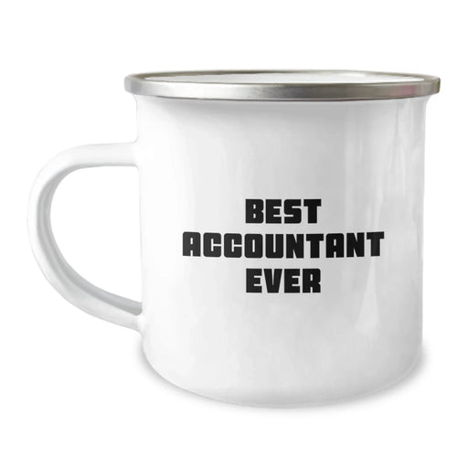Funny Accountant Gifts from Friends for Birthday Unique Gifts, Best Accountant Ever Camping Mug for Accountants, Stainless Steel 12 oz Capacity - Image 1