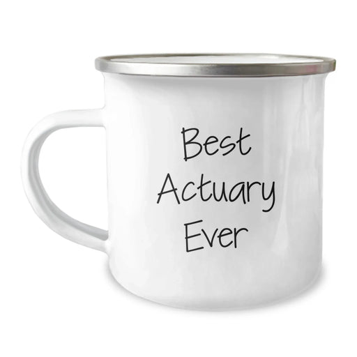 Funny Actuary Gifts for Birthday Unique Presents from Friends to Actuary Men Camping Mug Best Actuary Ever - Image 1