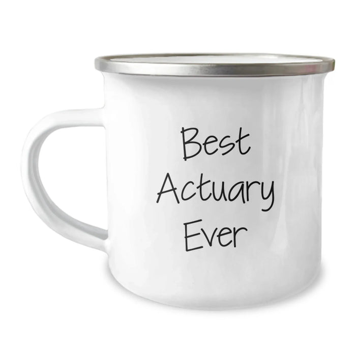 Funny Actuary Gifts for Birthday Unique Presents from Friends to Actuary Men Camping Mug Best Actuary Ever - Image 1