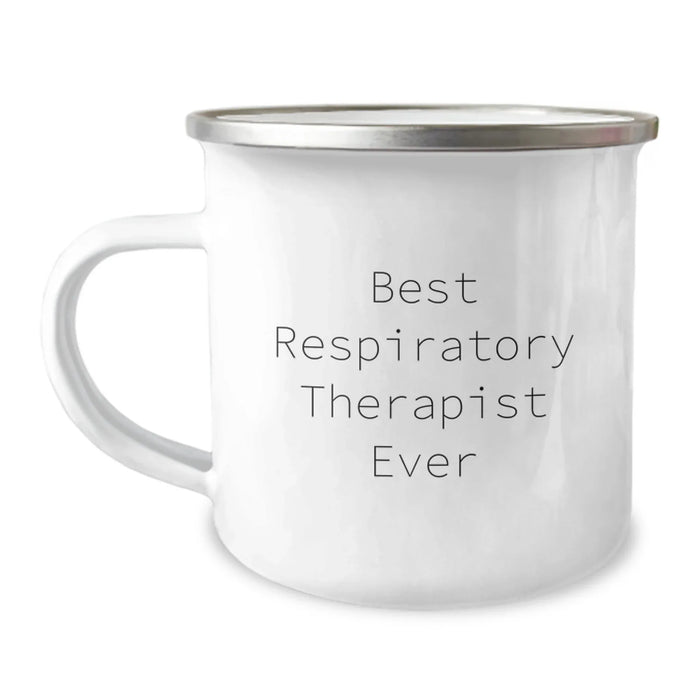 Funny Inspirational Gifts from Men Friends for Best Respiratory Therapist Ever Camping Mug, Unique Christmas Unique Gifts for Him, Stainless Steel with Enamel Finish - Image 1