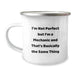 Funny Mechanic Gifts for Men from Friends on Graduation, I'm Not Perfect But I'm A Mechanic And That's Basically The Same Thing Quote, 12 oz Stainless Steel Camping Mug - Image 1