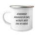 Funny Apartment Manager Gifts - 'Apartment Manager By Day, World's Best Dad By Night.' Camping Mug for Birthday - Image 1